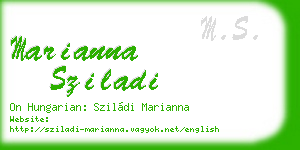 marianna sziladi business card