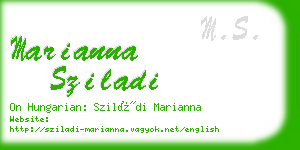 marianna sziladi business card